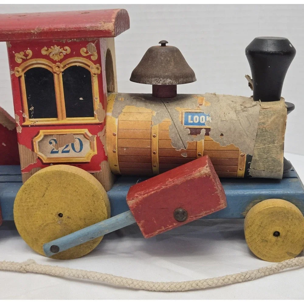 Vintage Fisher Price Looky Chug-Chug Train #220 1953‎ Fair Condition